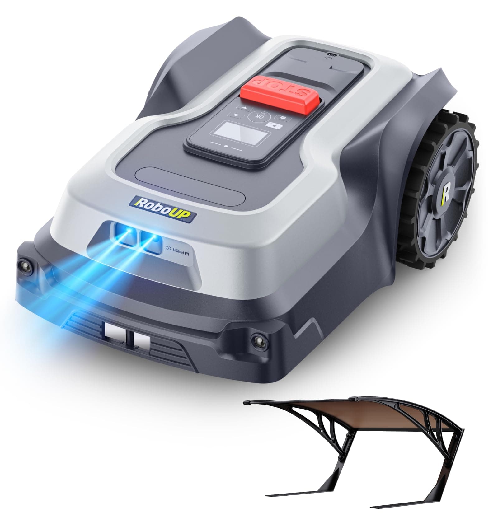 RoboUP Robot Tondeuse sans Fil Périphérique T1200Pro et Garage