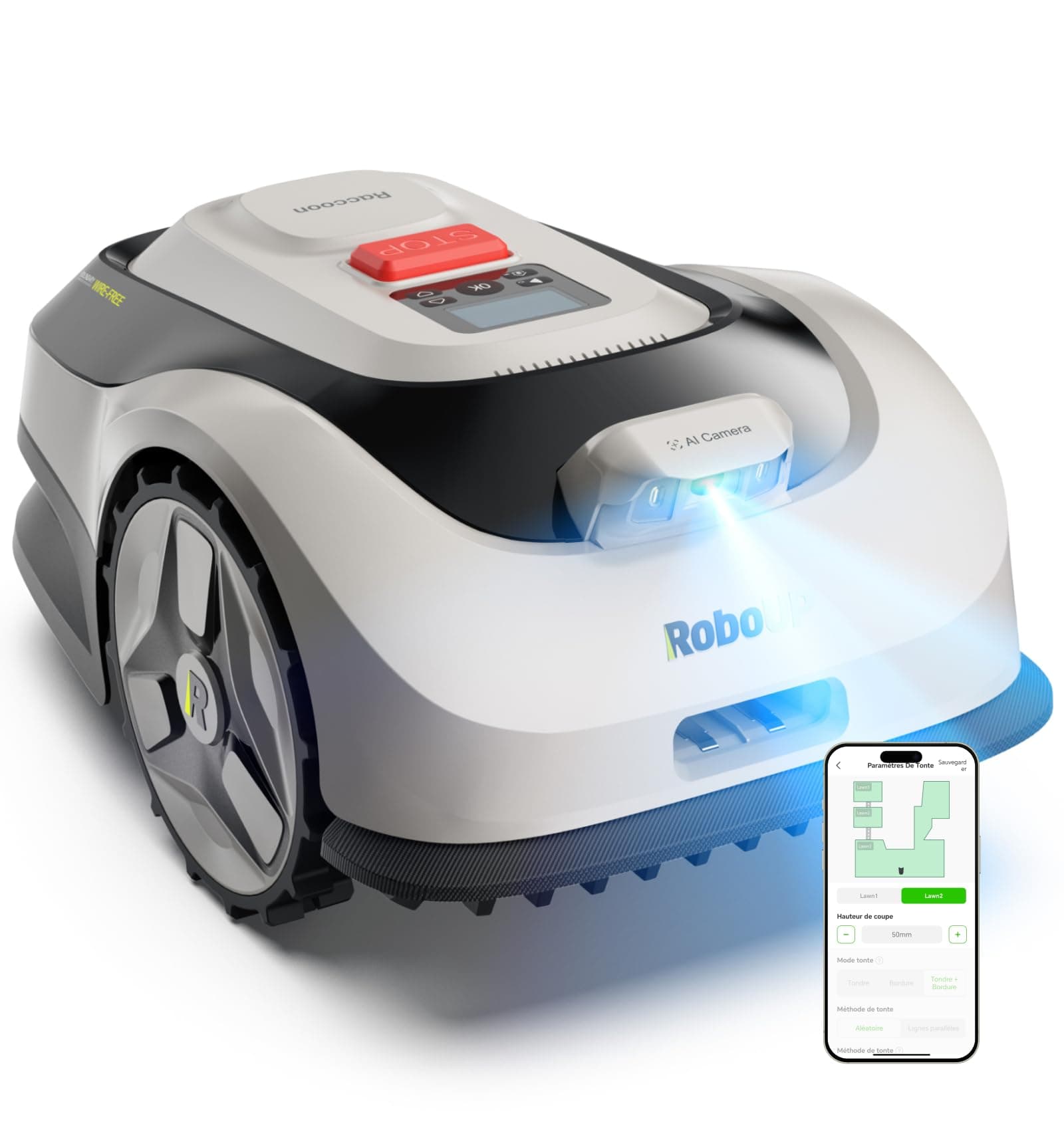 RoboUP Raccoon 2 SE Robot Tondeuse - 600m²