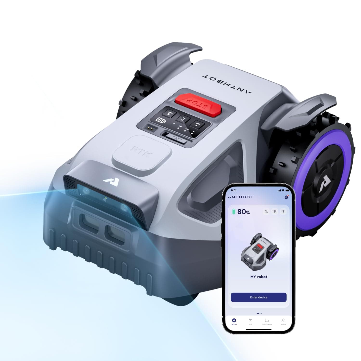 ANTHBOT M9 Robot Tondeuse sans Fil