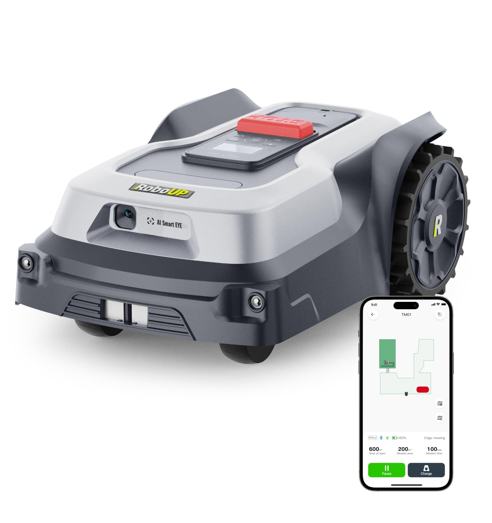 RoboUP Robot Tondeuse sans Fil Périphérique T600