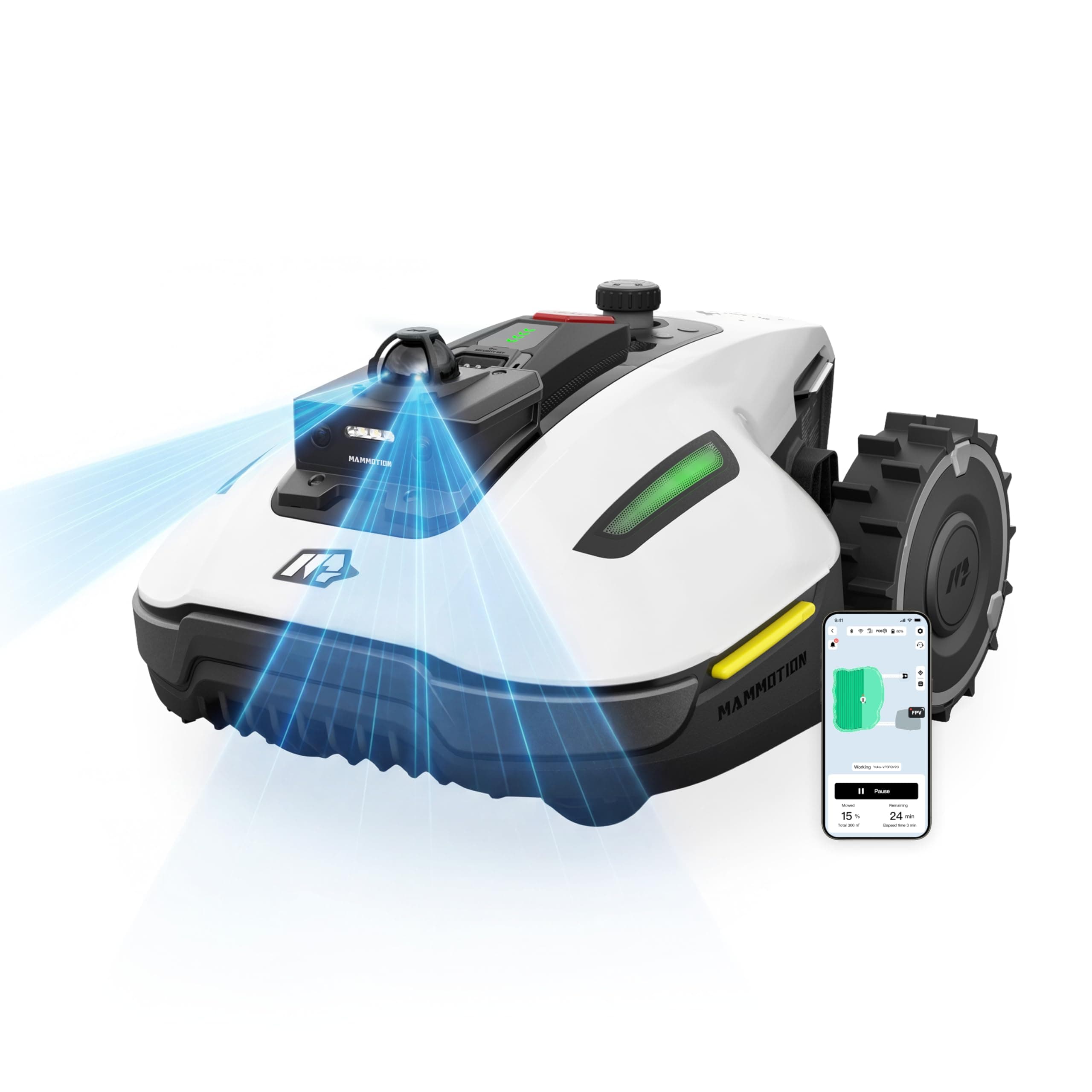 MAMMOTION YUKA Mini 2 800 LiDAR Robot Tondeuse sans Fil Périmétrique – Jusqu’à 800 m²