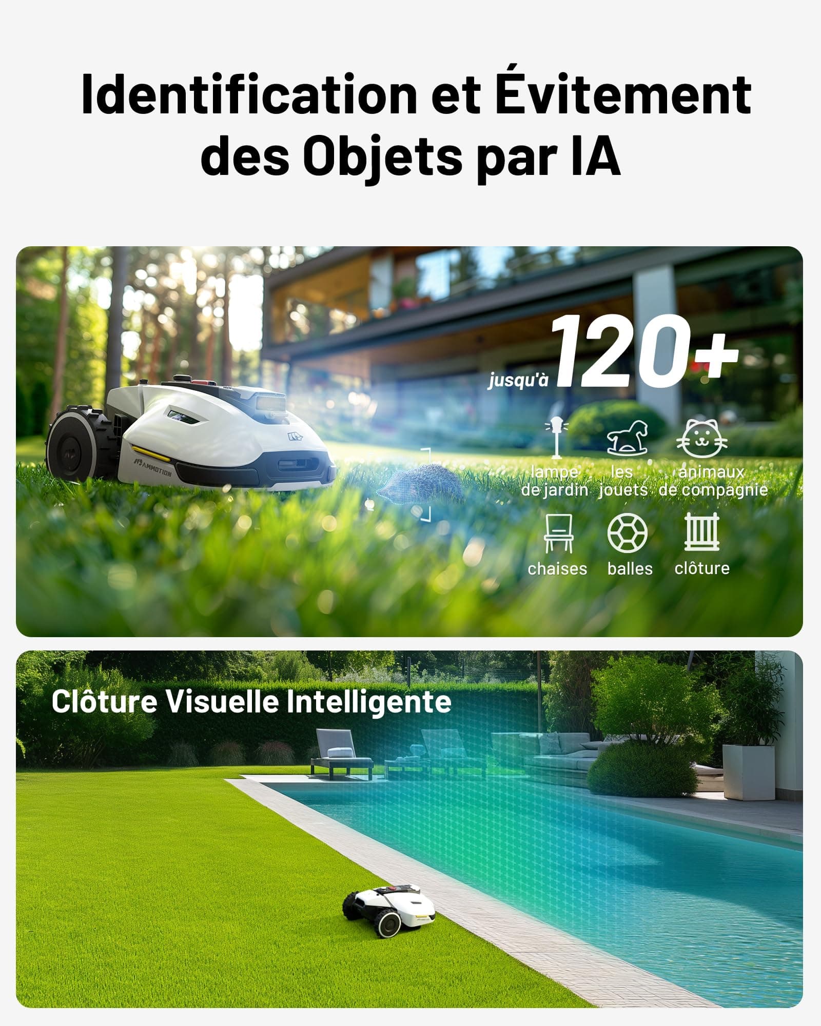 MAMMOTION YUKA 2000 Tondeuse Robot sans Fil Périphérique — vue 3