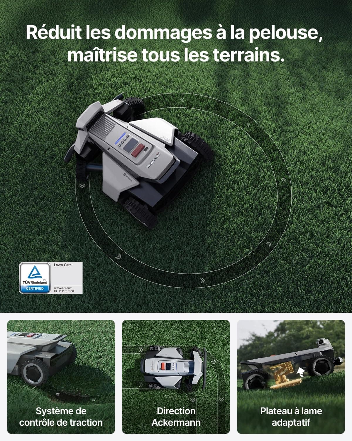 Segway Navimow X420 Robot Tondeuse sans Fil périphérique — vue 3