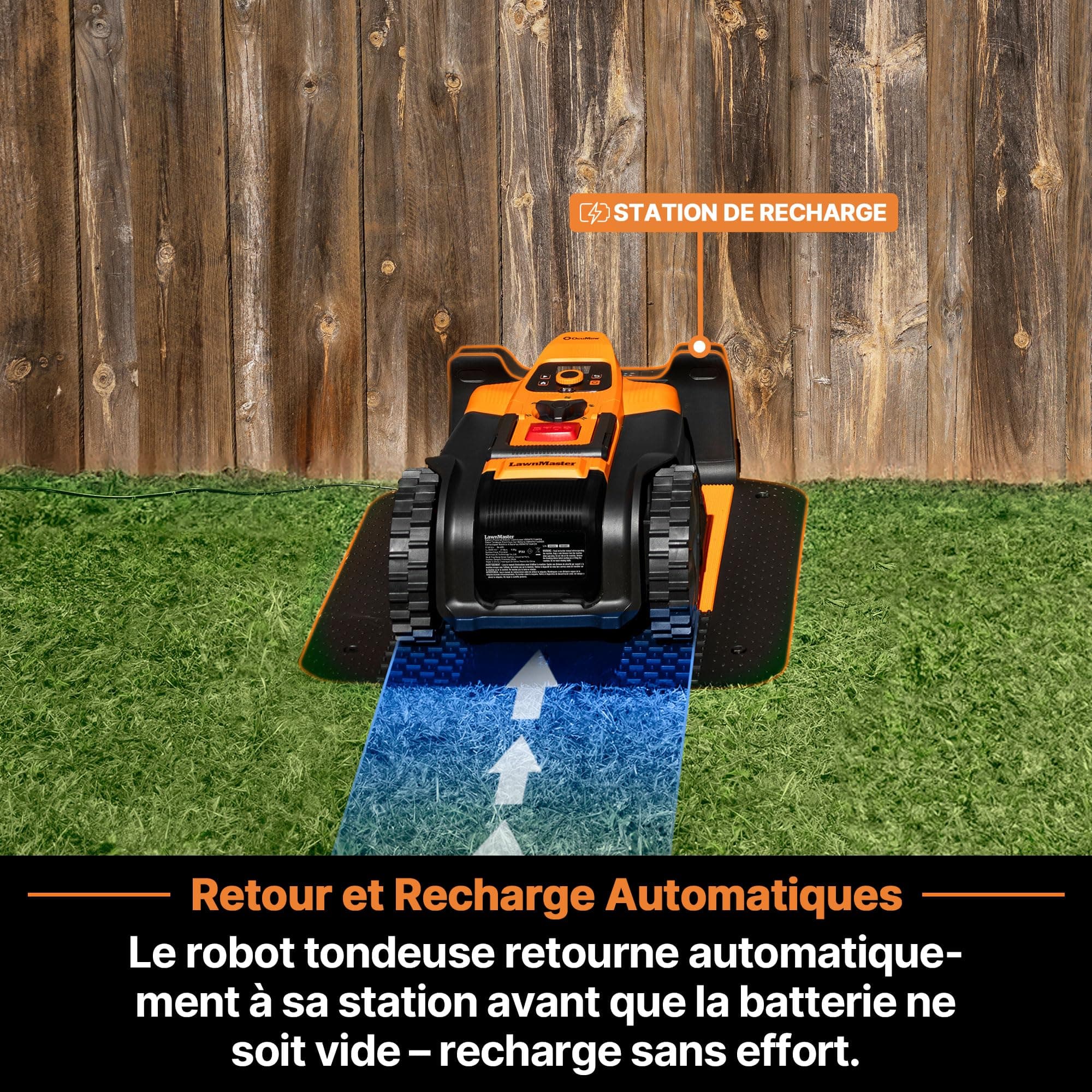 LawnMaster OcuMow®18 Tondeuse Robotique sans Fil de Limite 800㎡ — vue 2