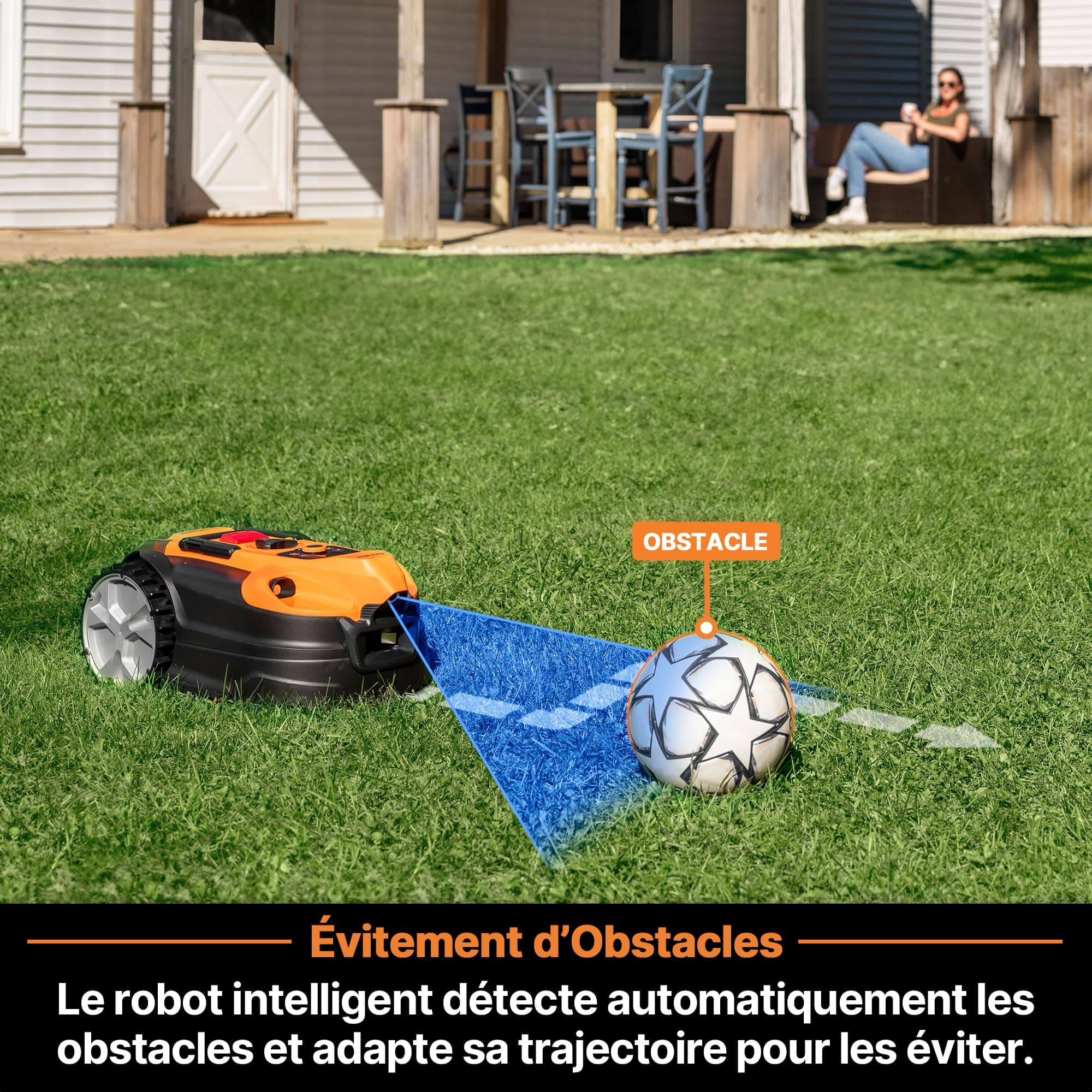 LawnMaster OcuMow®18 Tondeuse Robotique sans Fil de Limite 800㎡ — vue 3