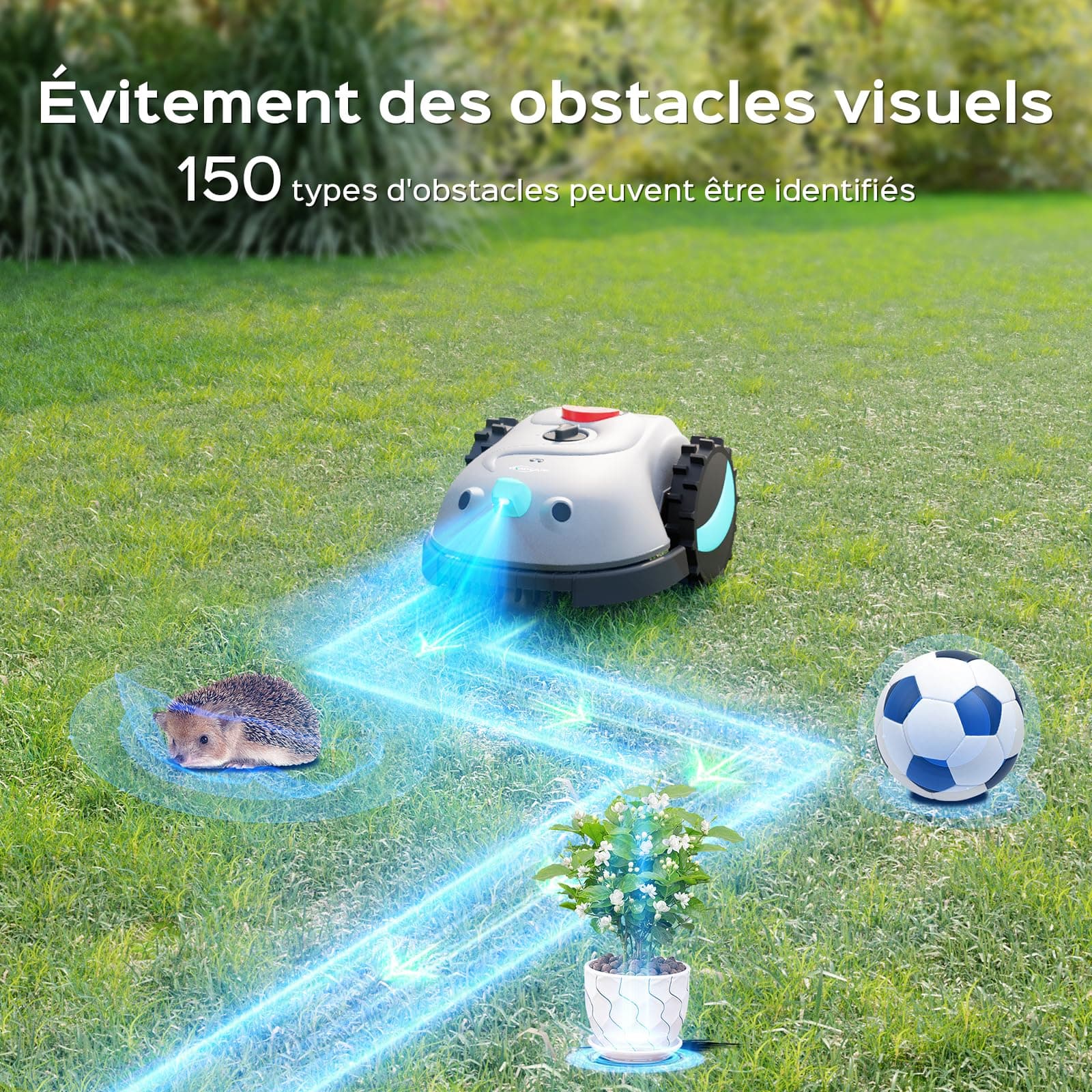 YARDCARE V100 Robot Tondeuse sans Fil Périphérique — vue 2
