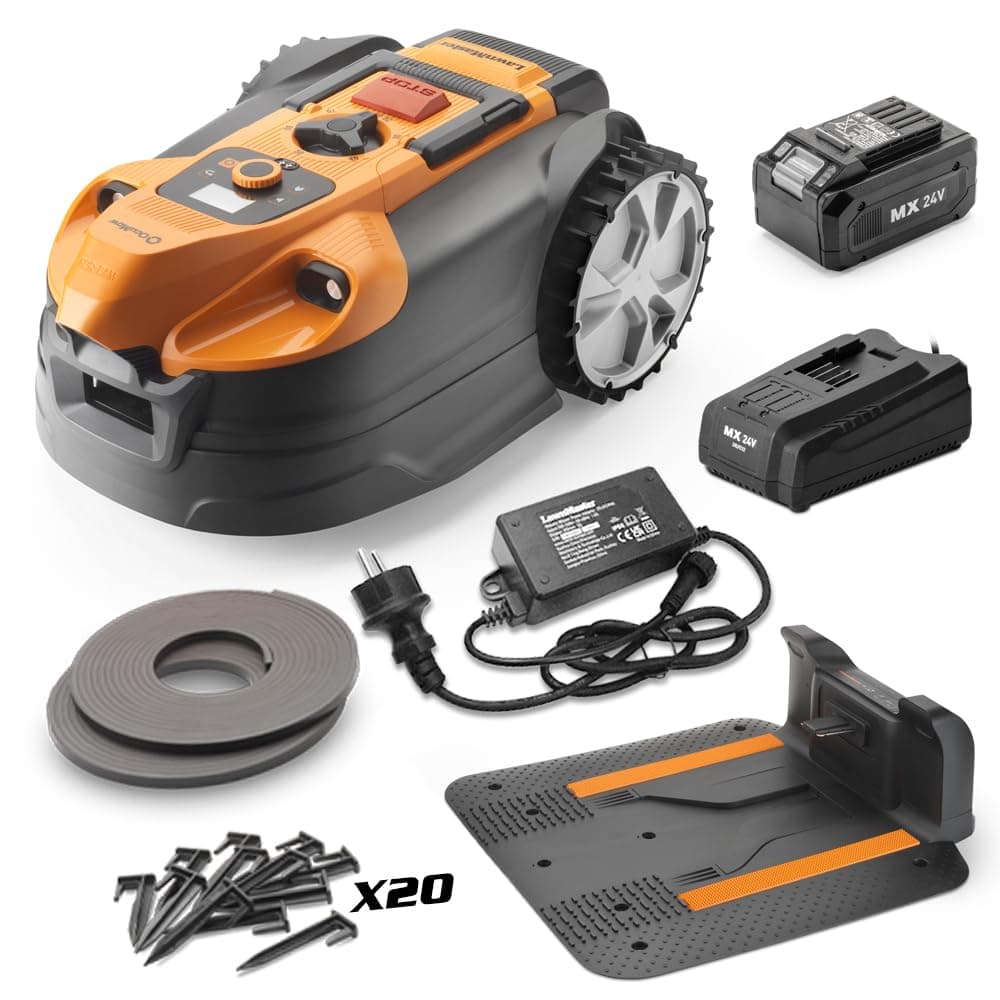 Robot Tondeuse Autonome 24V sans Fil périmétrique avec Station de Charge - Max 500m²