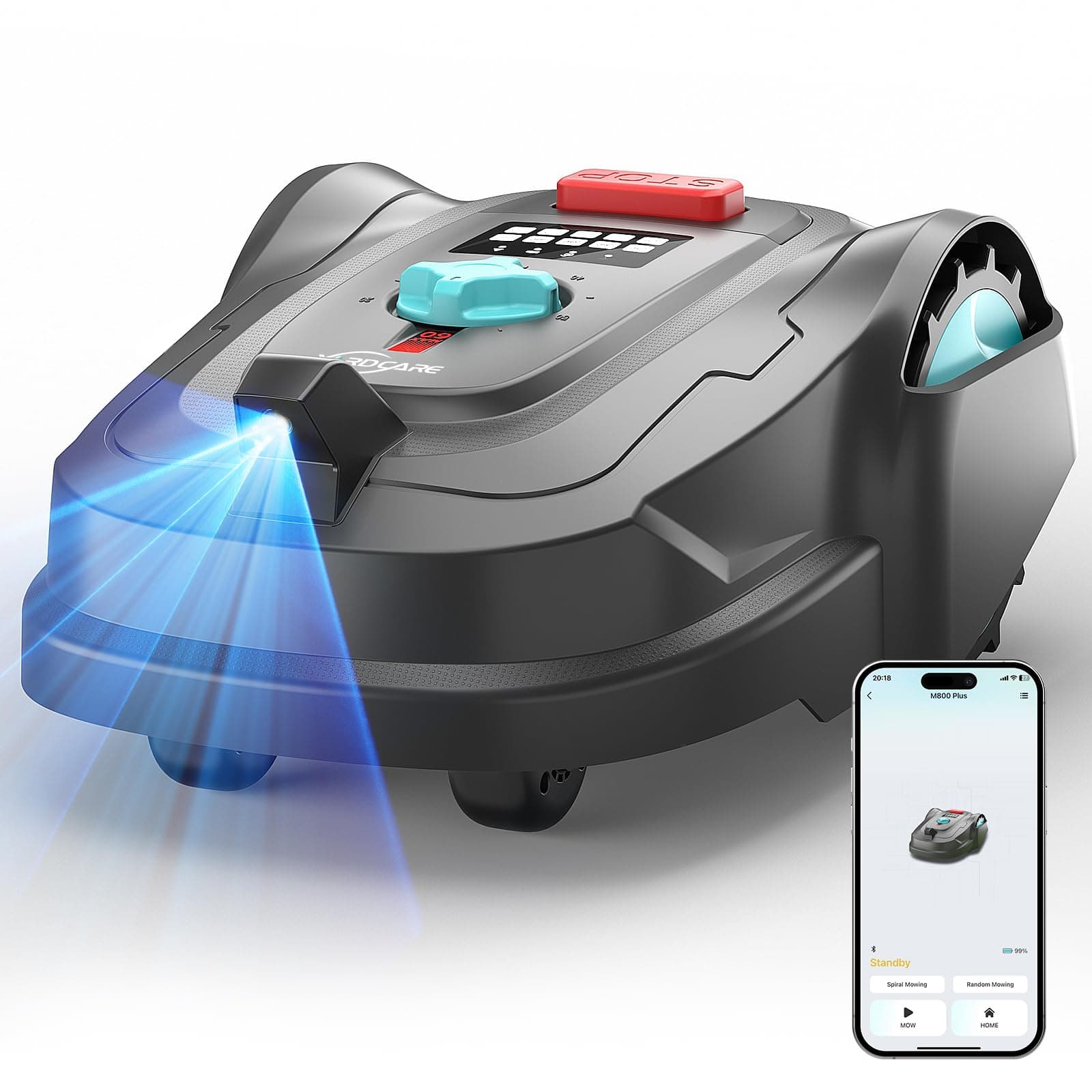 YARDCARE M800Plus Robot Tondeuse sans Fil Périphérique