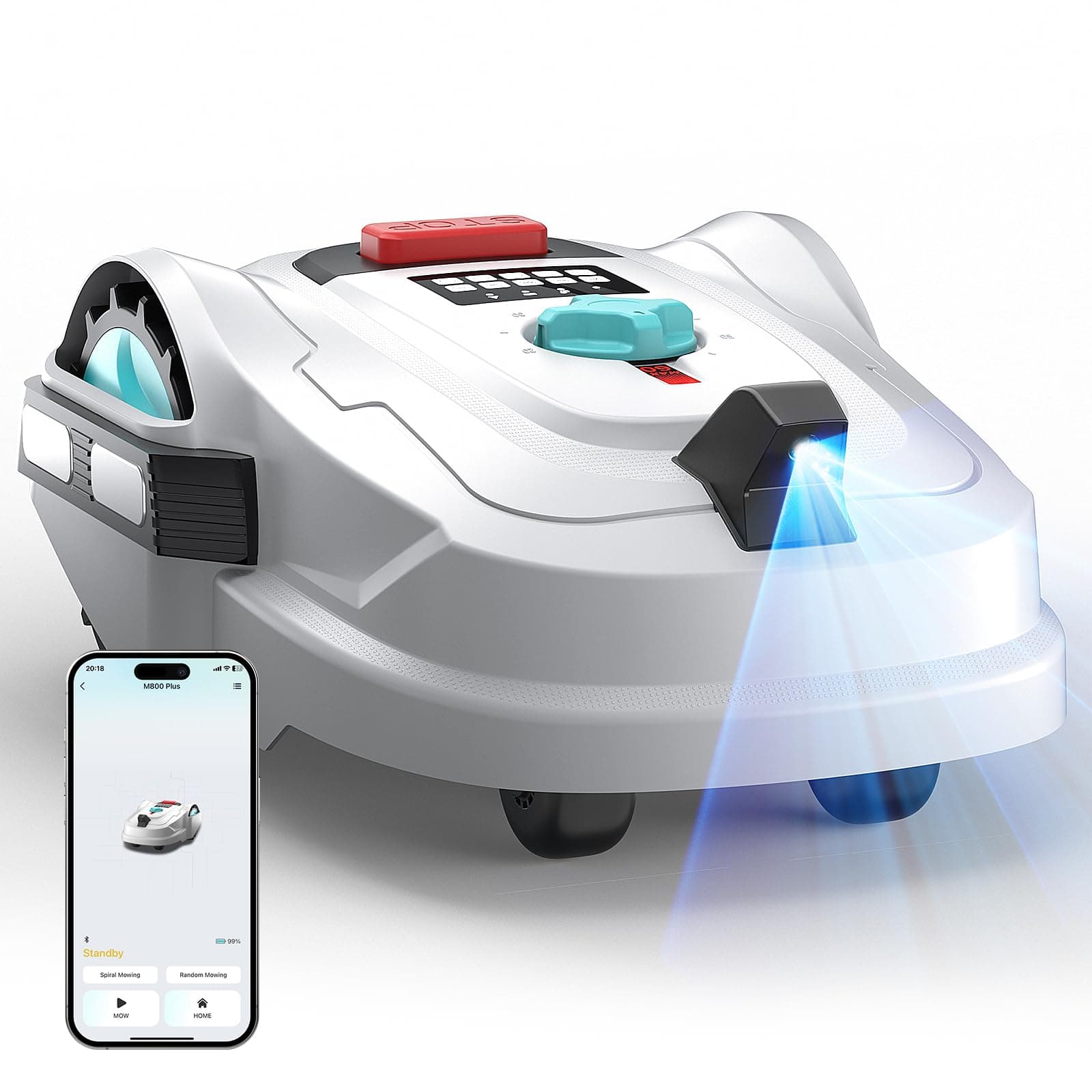 YARDCARE M800Plus Robot Tondeuse sans Fil Périphérique Max 800m²