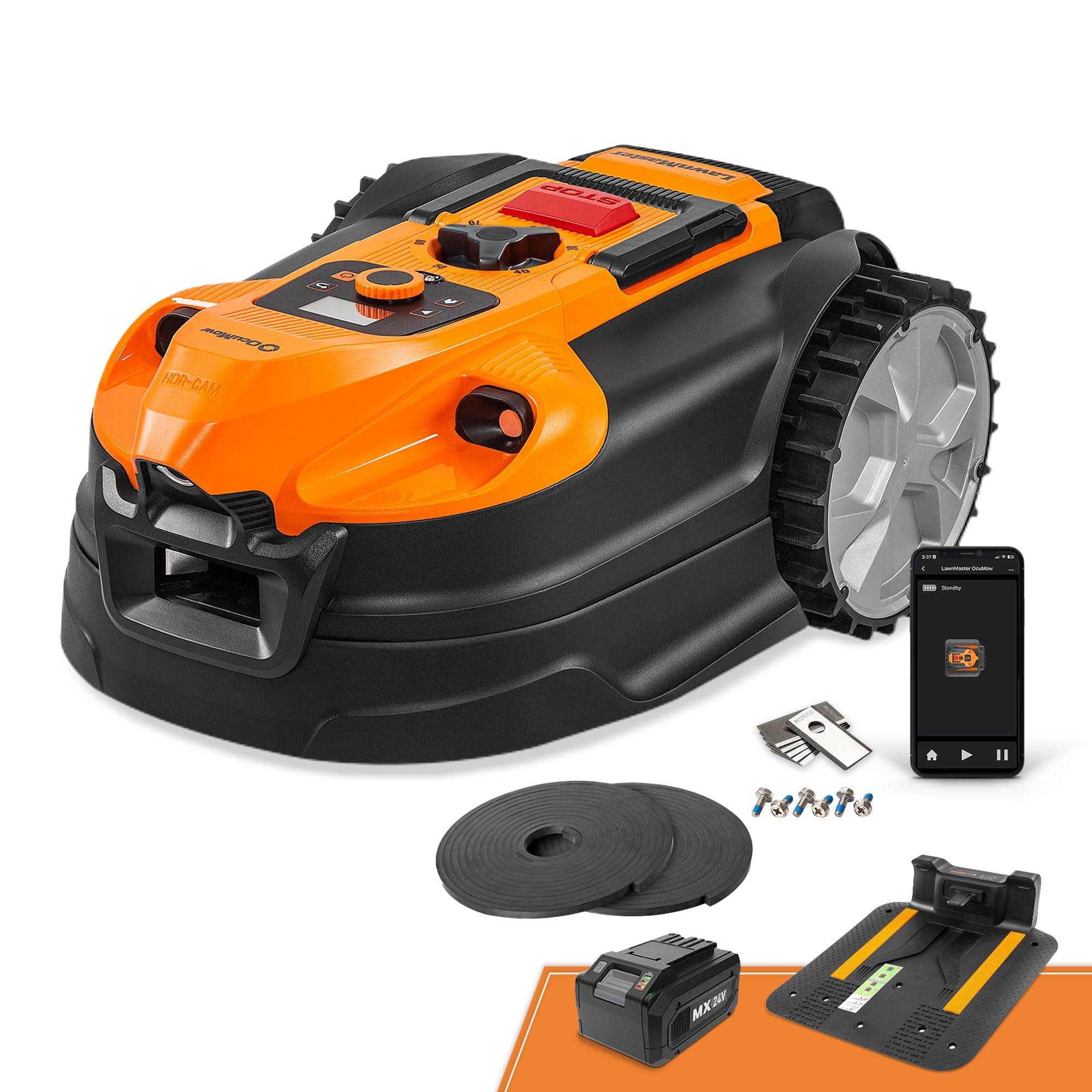 LawnMaster OcuMow®18 Tondeuse Robotique sans Fil de Limite 800㎡